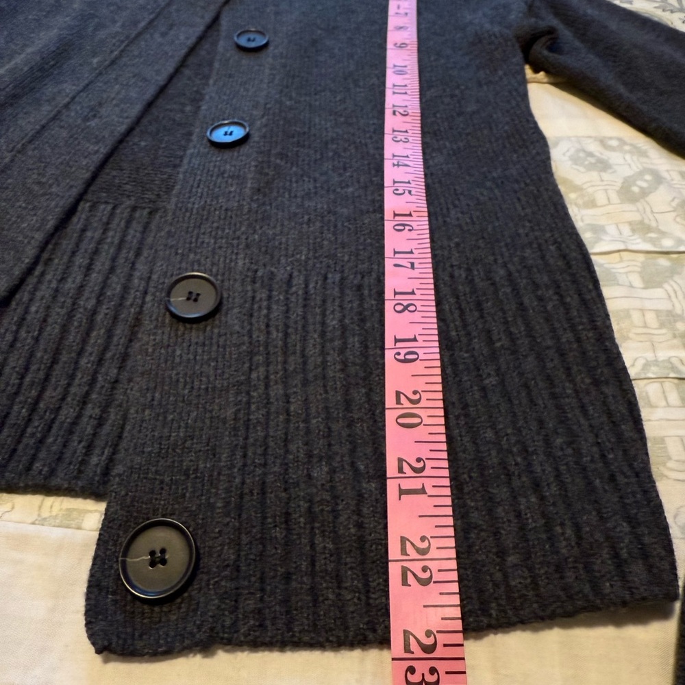LOFT Charcoal Knit Cardigan - Picture 4 of 7